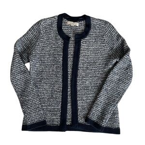 LOFT Women's Navy and White jacket/blazer M